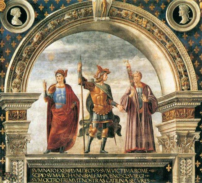 GHIRLANDAIO, Domenico Decoration of the Sala del Gigli Sweden oil painting art
